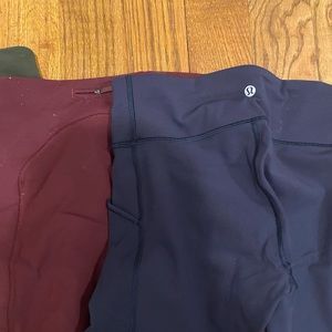 Lulu lemon running leggings 3 pack size 6